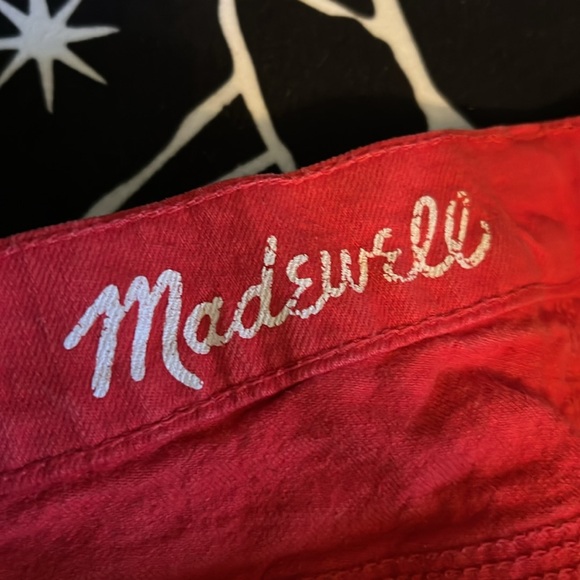 Bright red madewell cutoff shorts - Picture 3 of 4
